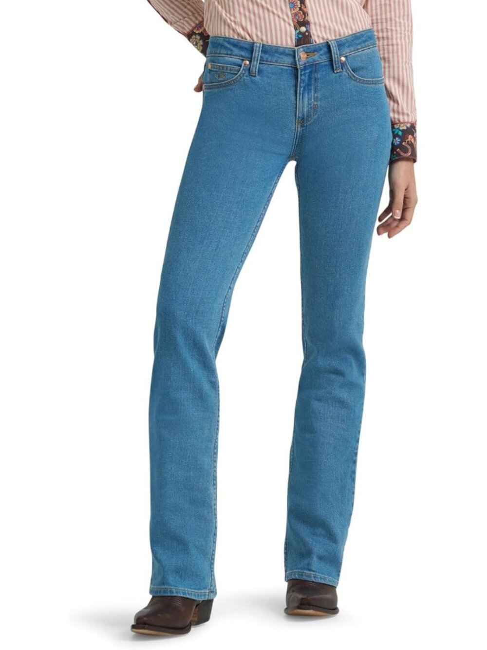 Stylish Women's Boot Cut Jeans with Pink Pocket Detail - Perfect Fit & Comfort